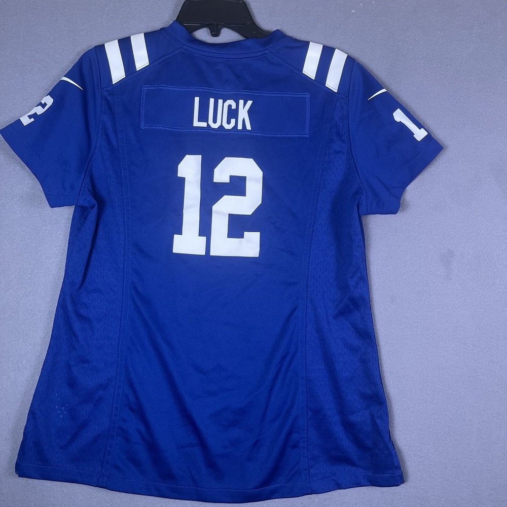 Indianapolis Colts Football Jersey Womens Large Blue NFL Nike Andrew Luck